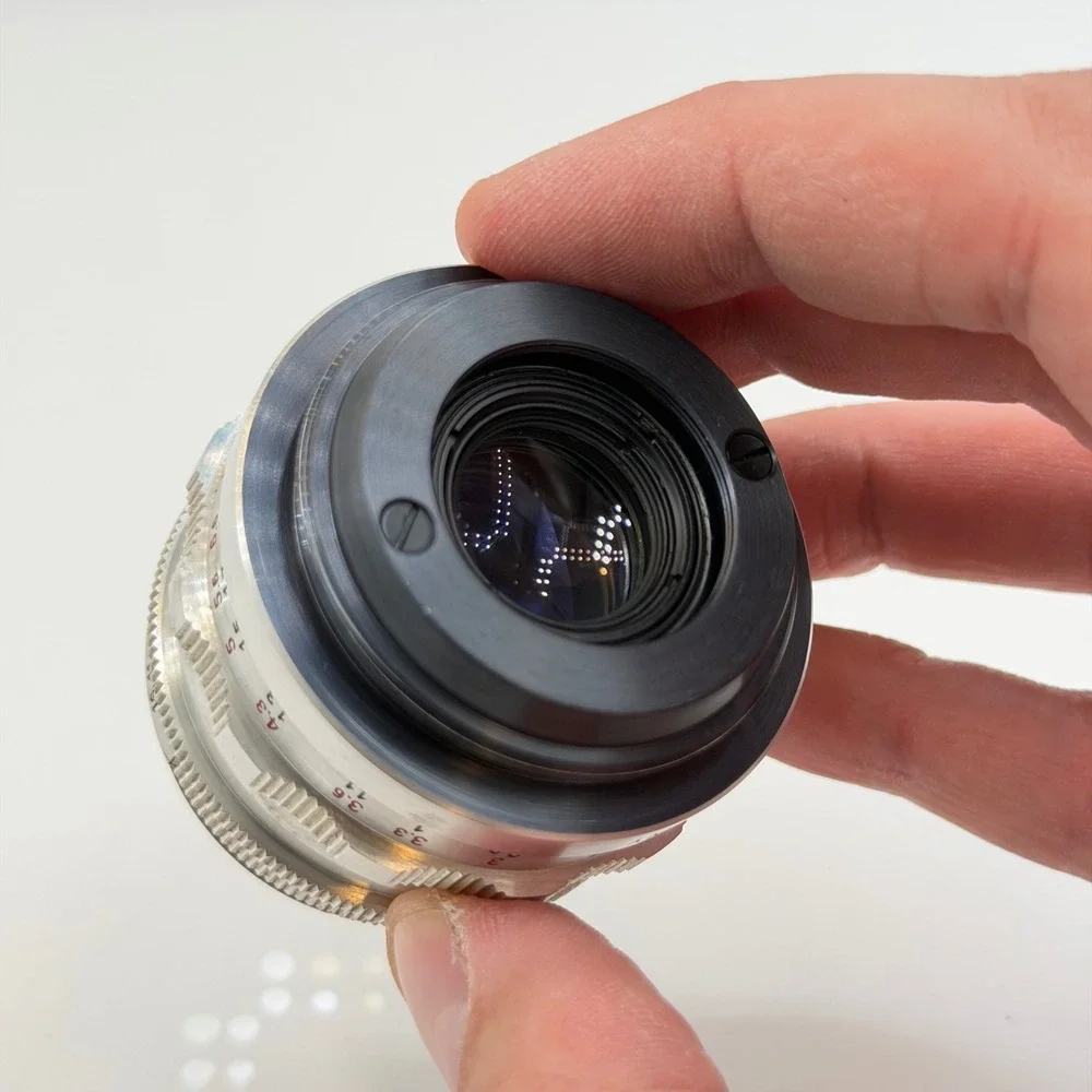 Carl Zeiss Jena Tessar 50mm f2.8 Red T Vintage M42 Lens Silver Germany 3810145